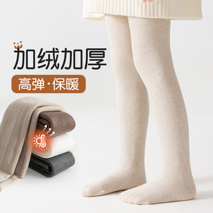 打底袜羊胎绒打底裤 儿童连裤 袜女童秋冬加绒加厚连体袜宝宝中厚款