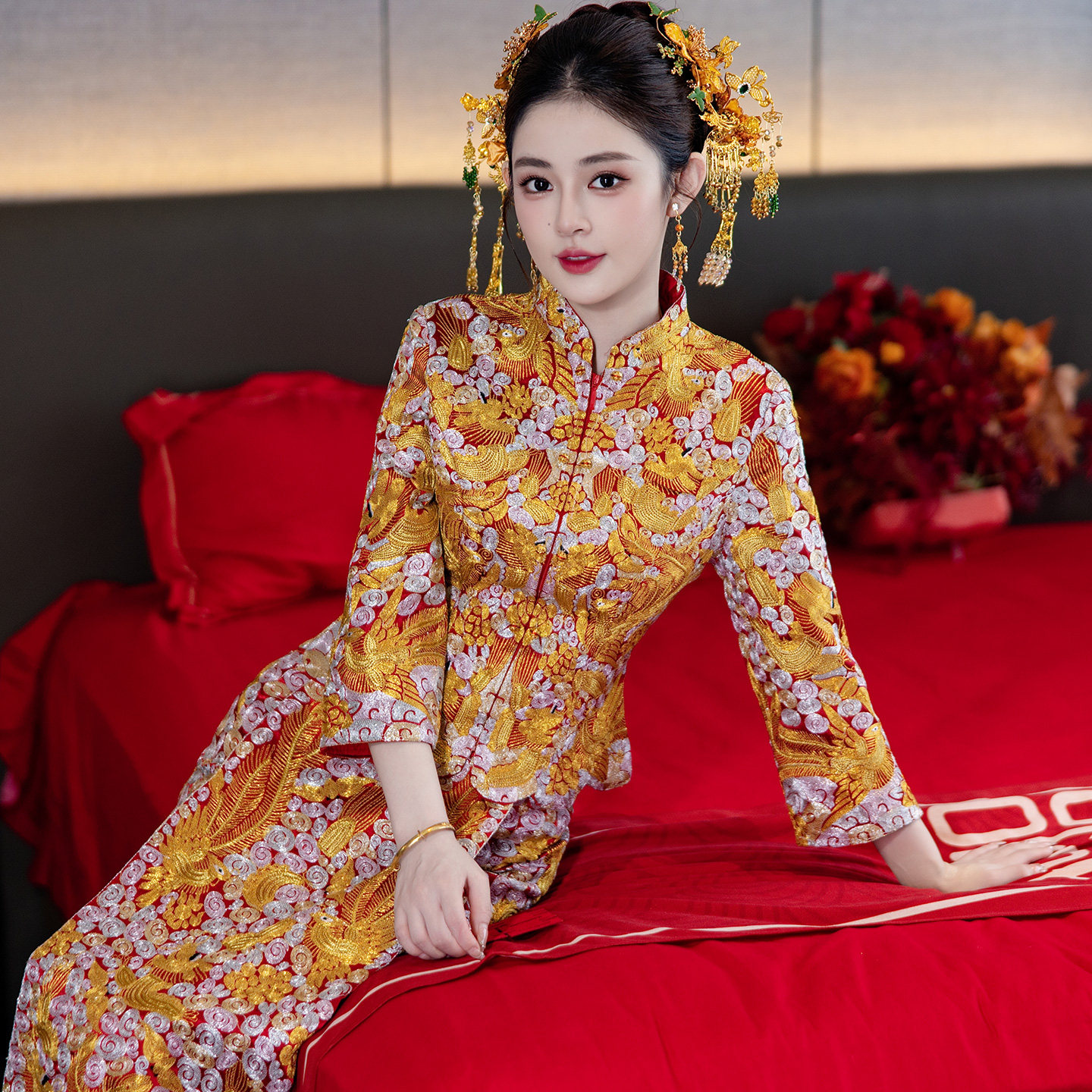 秀禾服婚服2026年新款古装婚宴中式结婚礼服新娘敬酒服嫁衣龙凤褂