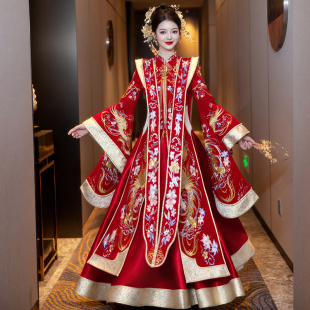 丝绒秀禾服2026新款新娘中式结婚汉服孕妇大码敬酒服明制婚服嫁衣