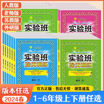 2024春小学实验班提优训练一二三四五六年级下册上册语文数学英语人教版北师版苏教外研版同步训练强化练习册课时作业本专项训练