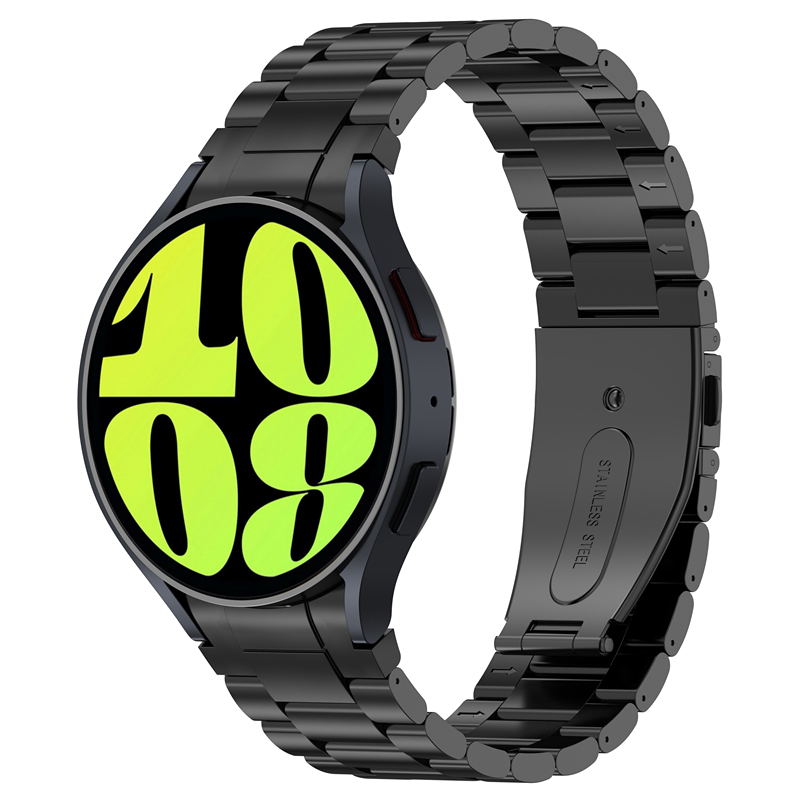 适用三星Galaxy watch456代智能手表7FE三珠金属钢快拆按钮头表带