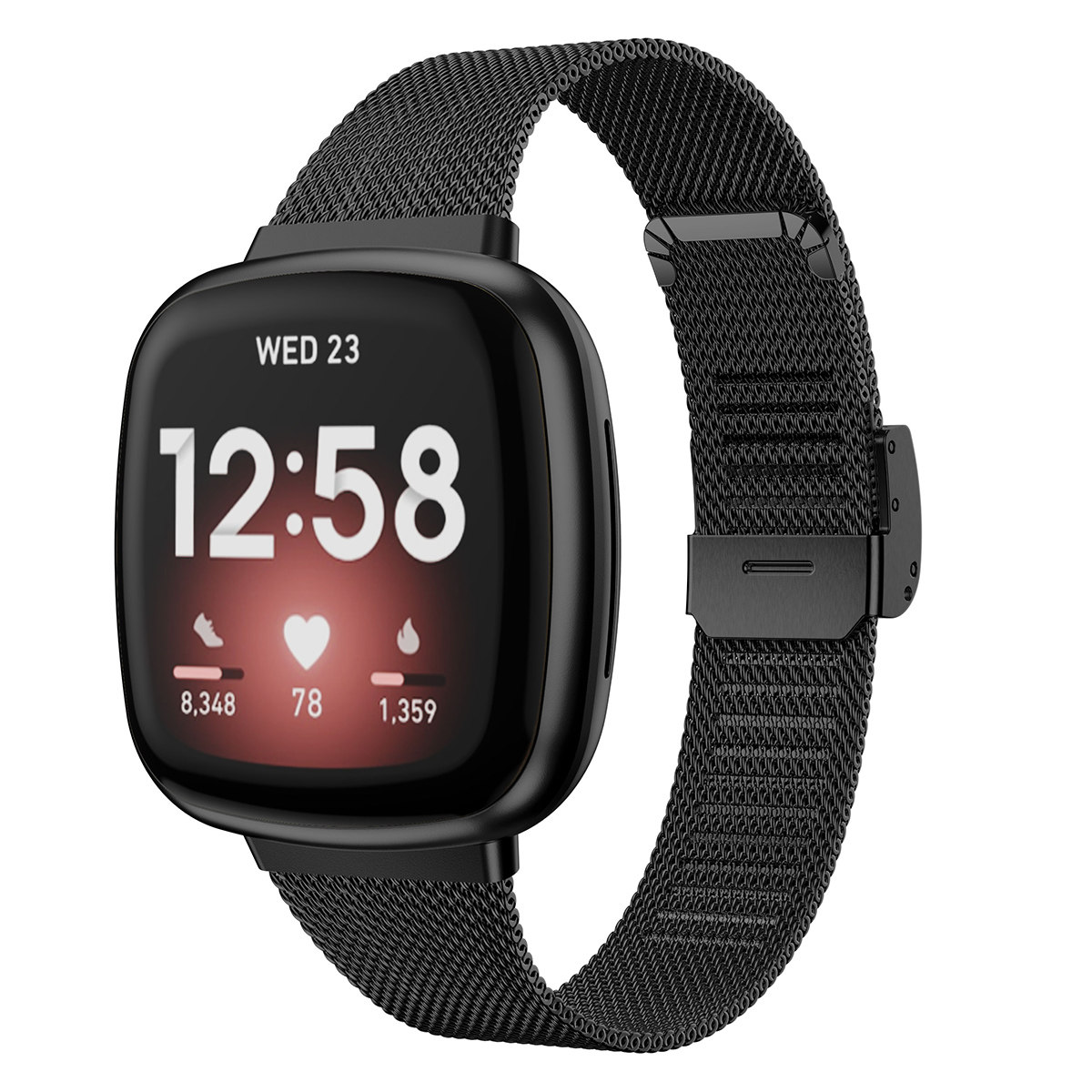 SLIM METAL MESH STRAP FOR FITBIT VERSA|LITE 2|4 GENERATION VERSA3|SENSE WATCHES