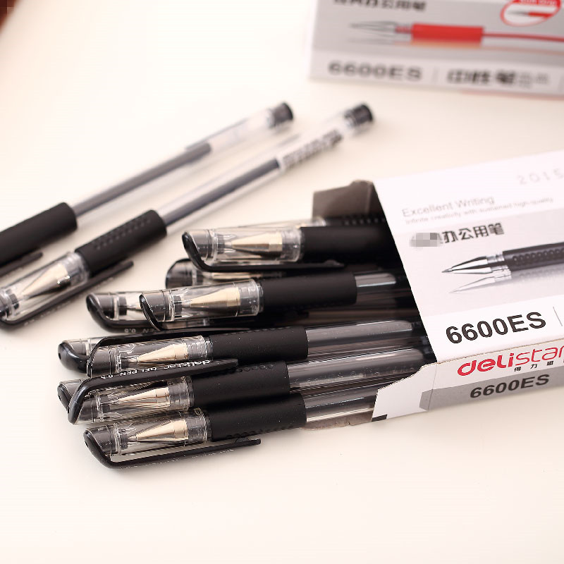 12支盒装得力办公中性6600ES