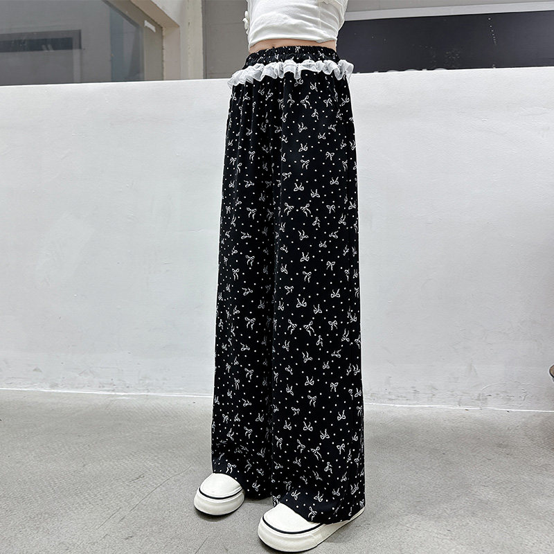 女童夏季薄款裤子女大童阔腿裤图片