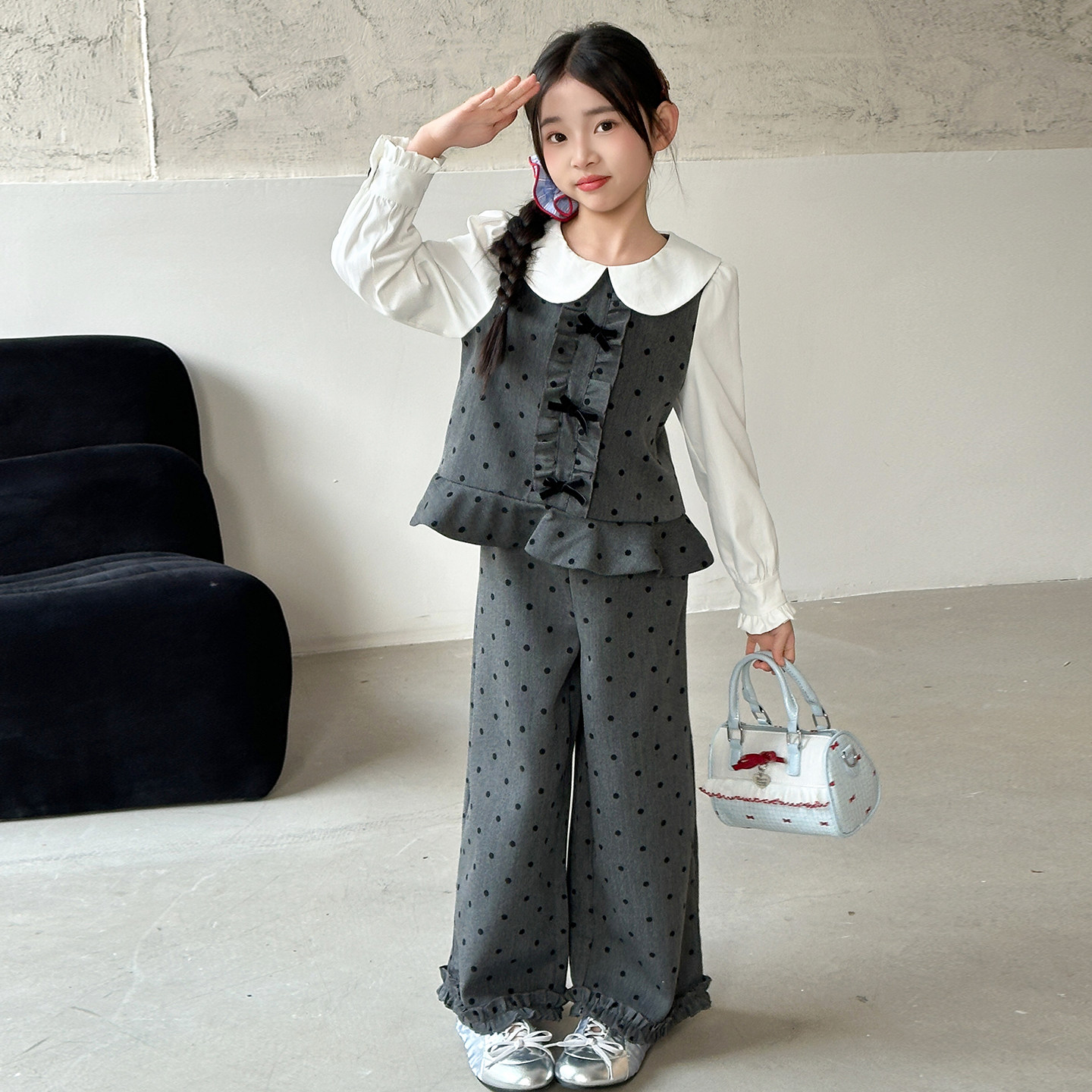 女童套装春秋款初中生女孩两件套秋季洋气女大童衣服秋天女孩穿搭