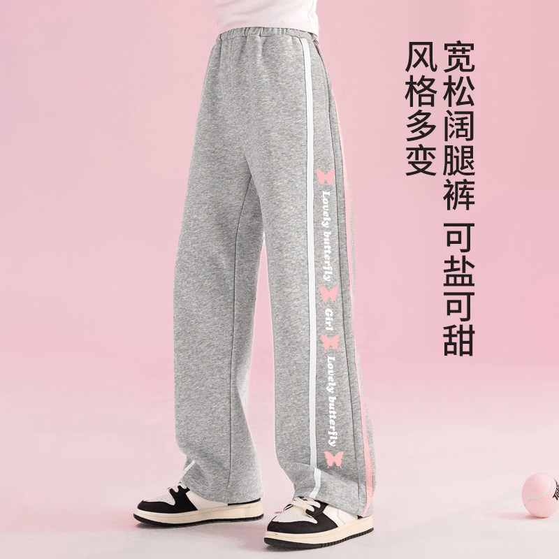 女童阔腿裤秋冬款童运动裤图片