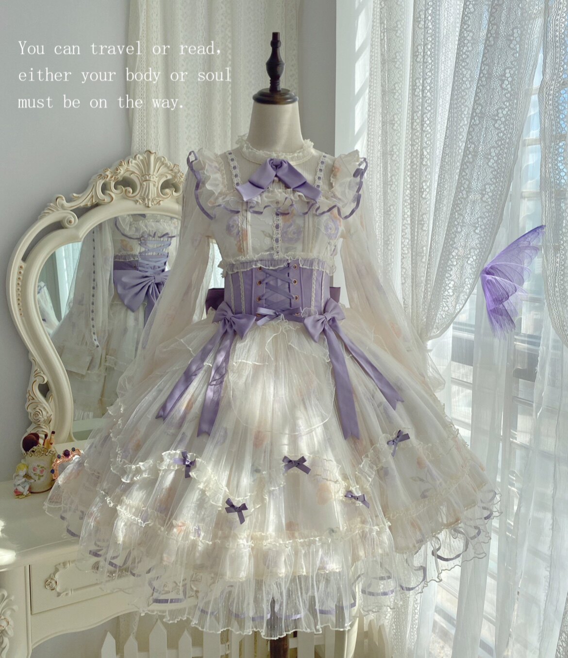 【非七天无理由现货】双笙梦屿【春日赴约】lolita长袖腰封优雅裙