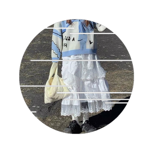 月光碎片 重工刺绣米杏色半身裙 蕾丝拼接温柔春秋长裙洋气百搭款