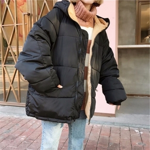 新款秋冬季韩版面包服加厚棉袄原宿bf风棉衣学生大码女装宽松外套