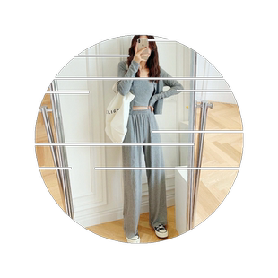 小个子纯色时尚新款三件套阔腿裤韩版女套装春秋休闲运动减龄2026