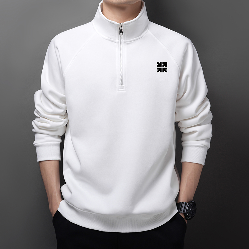 高品质半拉链卫衣男宽松休闲外套