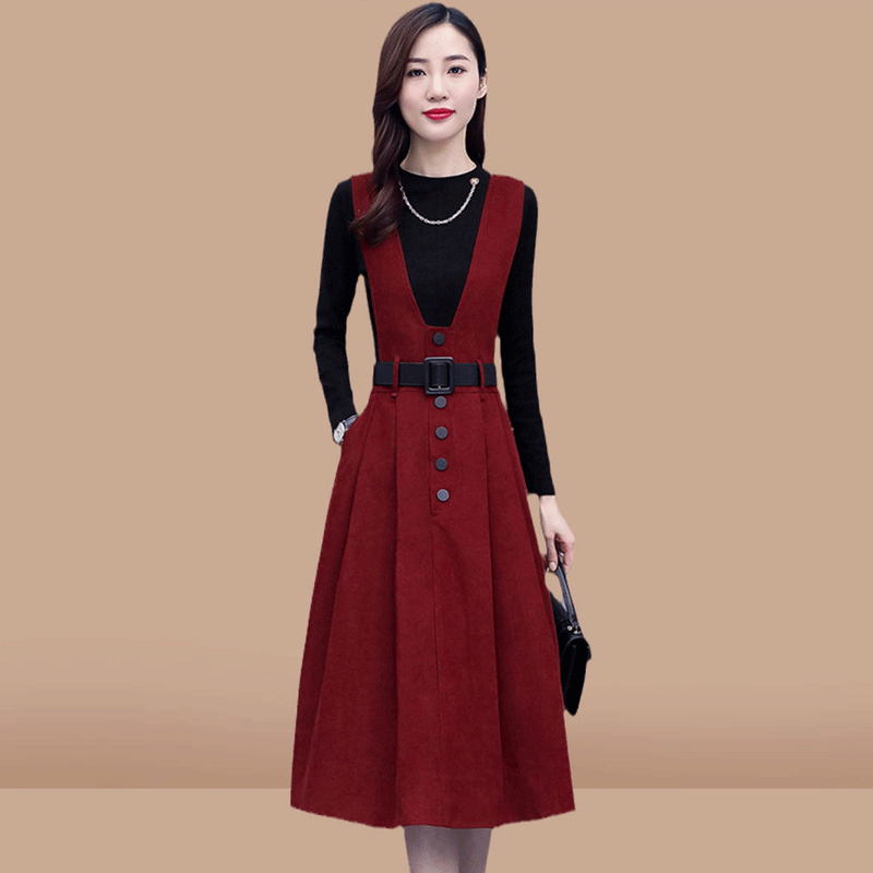 紅色毛呢連衣裙時尚套裝女2022春秋新款氣質減齡顯瘦背帶裙兩件套在類目 模玩/動漫/周邊/cos/桌遊, Cosplay服飾/道具/服務, 盔甲/铠甲/甲胄中 - 來自Buy2taobao.com提供專業的淘寶代購服務
