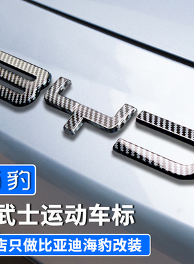 比亚迪海豹智驾版EV专用前车标装饰贴汽车黑武士改装车标床包