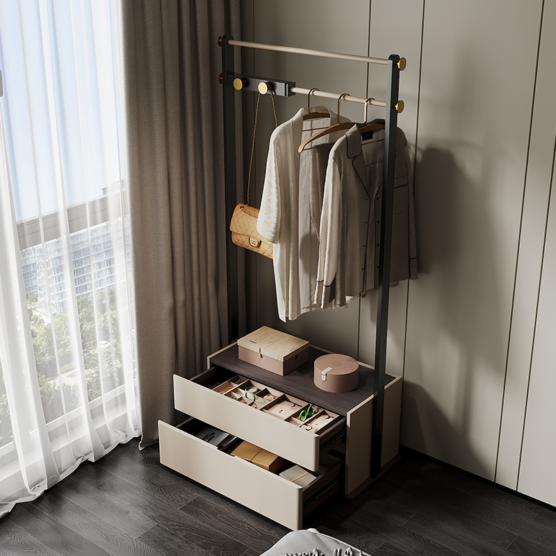 轻奢实木衣帽架落地可移动卧室家用床头挂衣架2025新款高级置物架