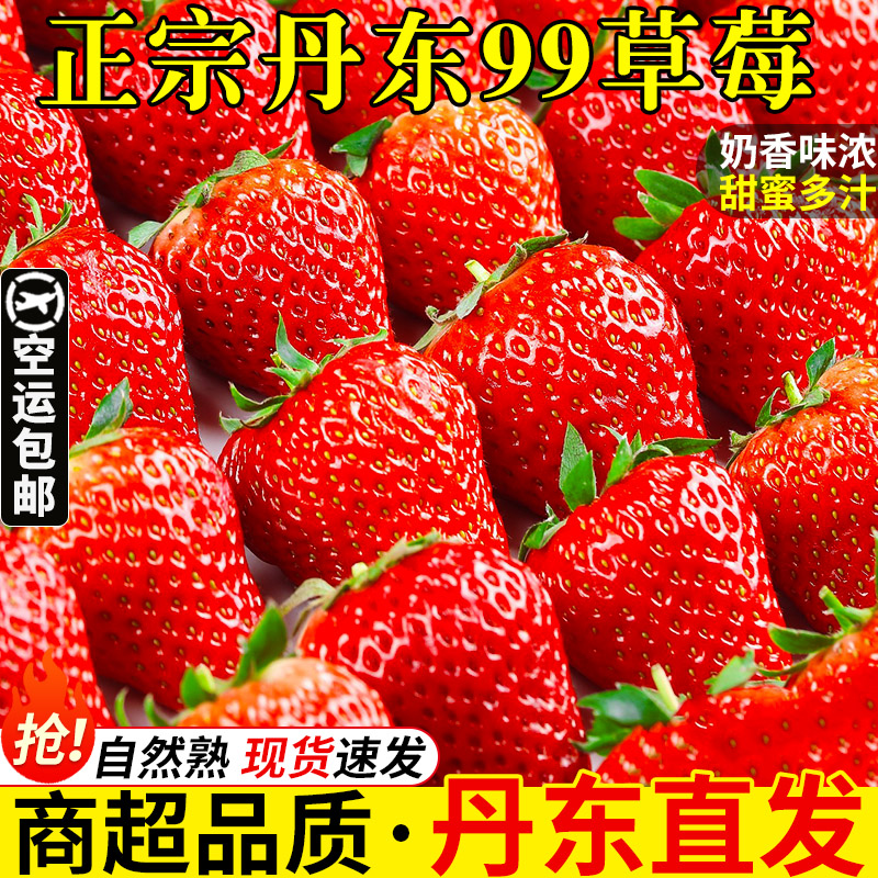 【空运现货】正宗丹东99草莓！