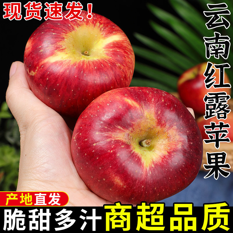 云南红露苹果应当季水果脆甜昭通丑平果现摘樱桃小苹果红富士整箱
