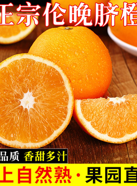 正宗秭归伦晚脐橙新鲜橙子水果应当季湖北手剥橙果冻甜橙大果包邮