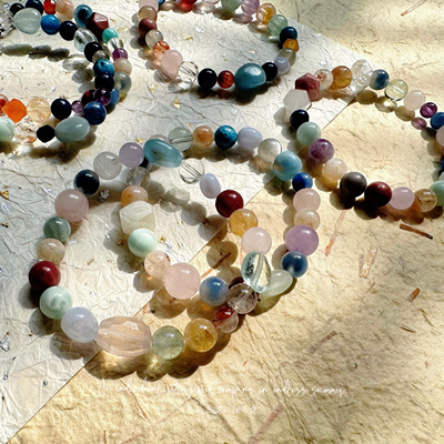 天然多宝水晶幸运情侣小众手链