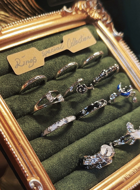 情侣对戒素圈银戒指女复古轻奢风