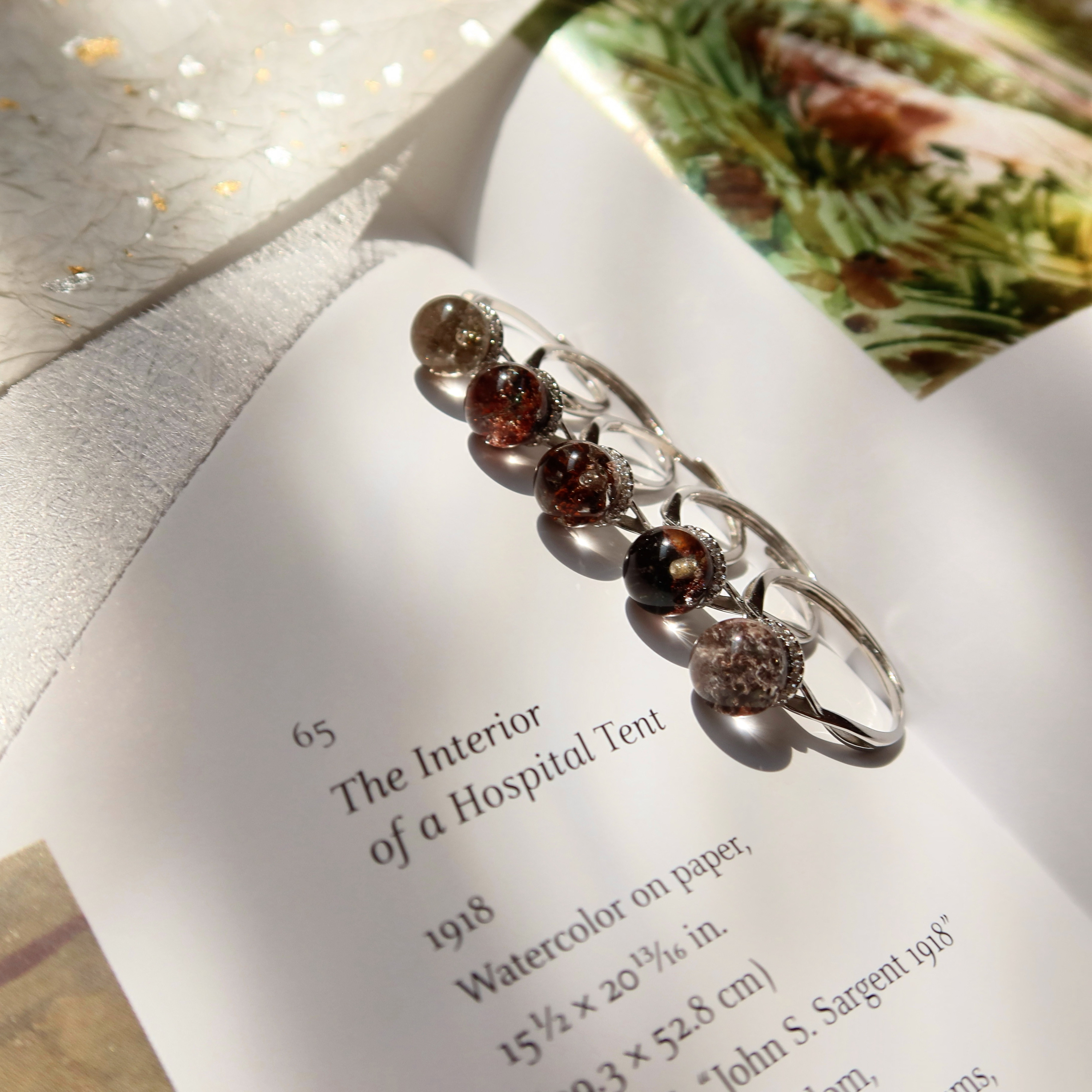 Chorite Crystal｜限量发售 天然幽灵宝石水晶纯银戒指情侣可调节
