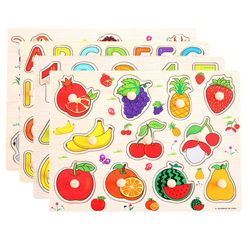 木质手抓板拼图数字母3-6岁周岁宝宝男女孩早教儿童益智玩具|ruв категории игрушка/коляска/головоломка/блоки/модель, бусы/головоломка/в паре/демонтаж/бить игрушки, головоломка/деревоплита - от Buy2taobao.com для оказания профессиональной услуги покупки агента Taobao