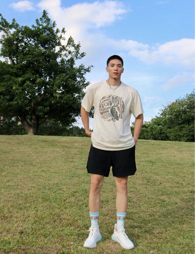 换季特价 TheNorthFace/北面男子小标休闲运动短袖T恤 812D