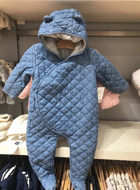gap婴幼儿连体夹棉爬服连体衣 627197