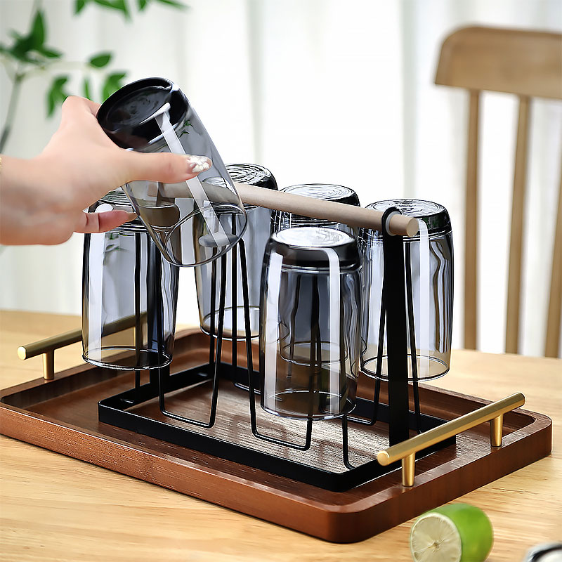 玻璃杯高颜值牛奶早餐杯茶杯耐热耐高温水壶家用待客水杯水具套装