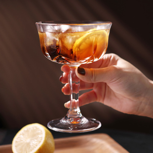 轻奢高级感喝酒杯子一对马天尼鸡尾酒杯创意莫吉托高脚杯香槟酒杯