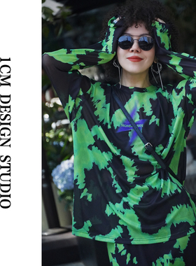 NONHUMAN蚂蚁家 25夏季新款原创设计师品牌 宽松网纱印花皮肤衣