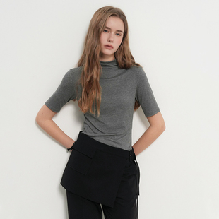 General 针织衫 修身 显瘦百搭上衣GF1LTS501 idea极简风半高领短袖