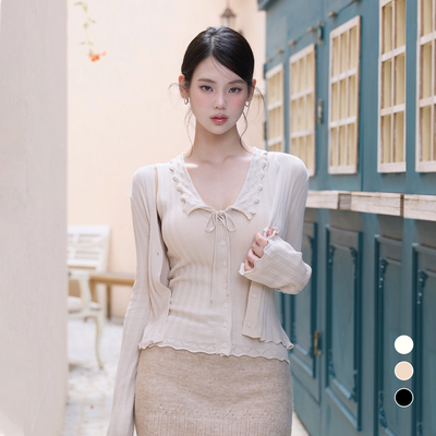 kindame韩系秋季修身显瘦针织衫