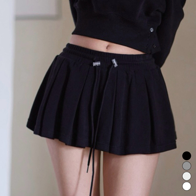 韩国纯色百搭宽松运动短裙