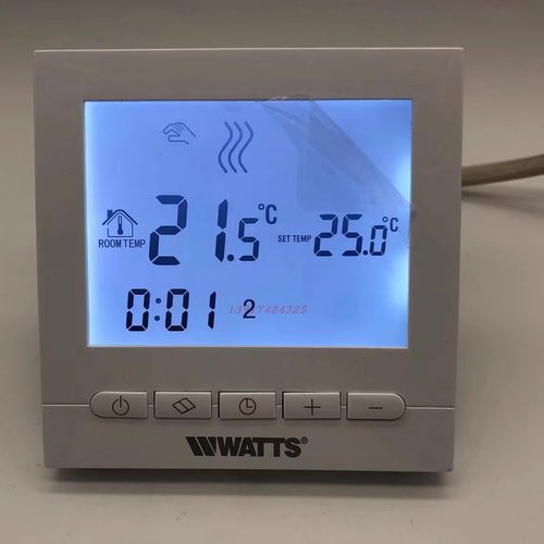 白色开关沃茨水暖温控