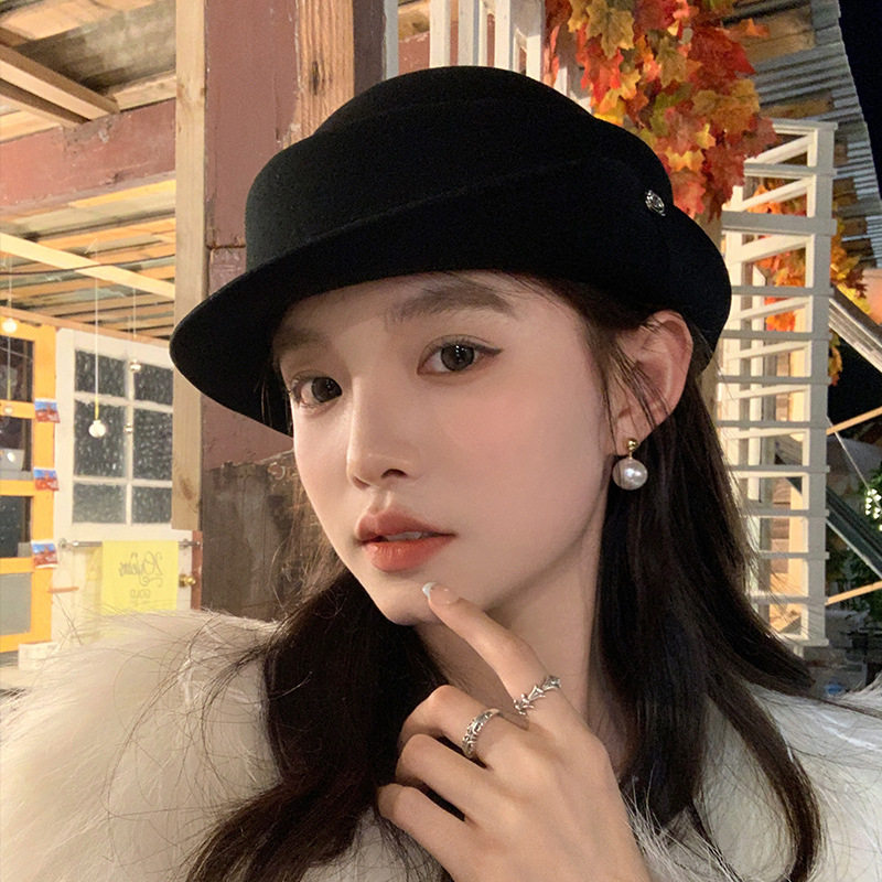 【我的头不圆】羊毛呢帽子女秋冬款登山帽卷边礼帽保暖渔夫帽盆帽,服饰配件/皮带/帽子/围巾,帽子,淘宝优惠券,粉丝福利购,淘宝优惠卷