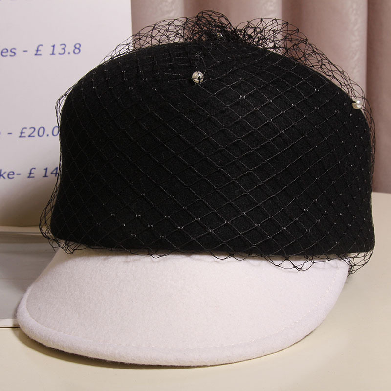 赫本风复古优雅网纱羊毛呢马术帽女秋冬英伦时尚贝雷帽百搭鸭舌帽,运动/瑜伽/健身/球迷用品,马球帽,淘宝优惠券,粉丝福利购,淘宝优惠卷