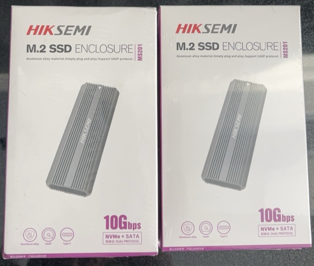 海康存储M.2NVMeSATA双协议移动硬盘盒Type-C接口 MS201