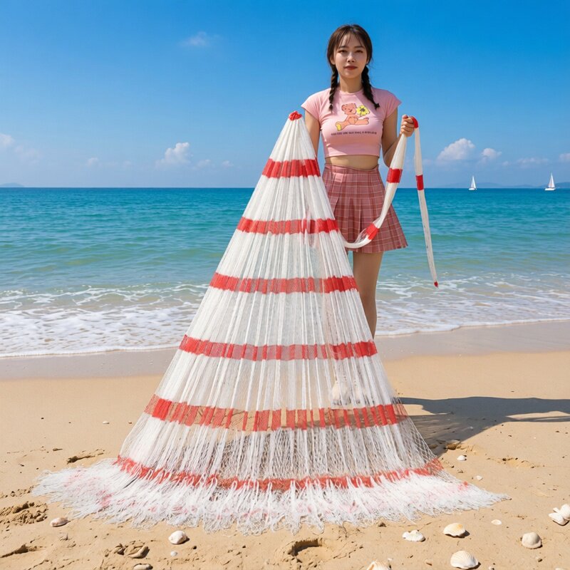 纯手工4遍8编12遍大力马撒网手撒网易抛手抛网渔网传统老式打鱼网