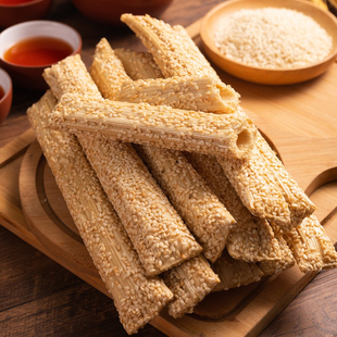 皖菜园细阳旧县麻糖288克罐装芝麻杆麦芽糖灶糖怀旧零食酥脆酥糖