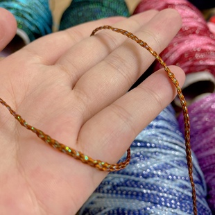 包邮 90%天然丝光10%金银线 好货段染幻彩闪光空心纱 标价500g价格