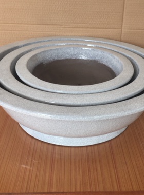 宜兴紫砂花盆 炉均釉 46*46*15 37*37*14 29*29*11紫砂圆盆YHL287