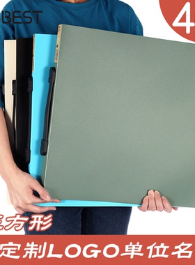 手提加厚正方形国画收纳册儿童作品资料册40x40画册多层插页袋34x34画夹大容量多层文件夹学生奖状收藏夹定制