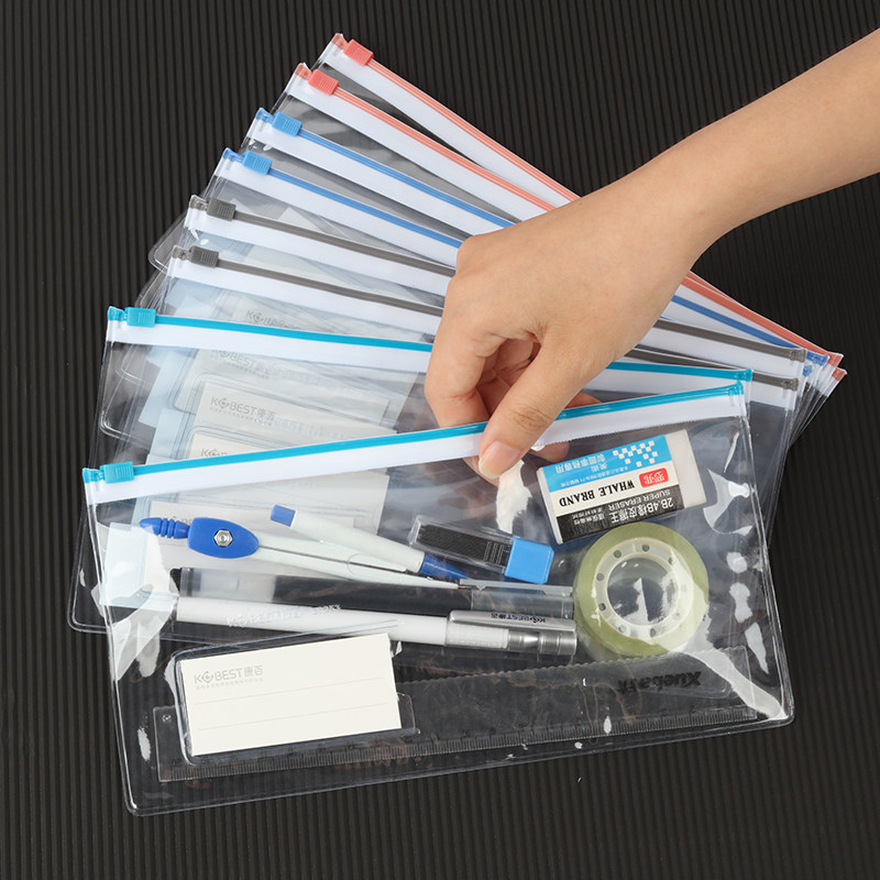 康百增值税普通袋透明PVC拉边袋收纳小号文件袋学生资料袋防水袋中考开卷透明袋中考考试专用文具袋,文具电教/文化用品/商务用品,文件袋/资料袋/试卷收纳袋,淘宝优惠券,粉丝福利购,淘宝优惠卷