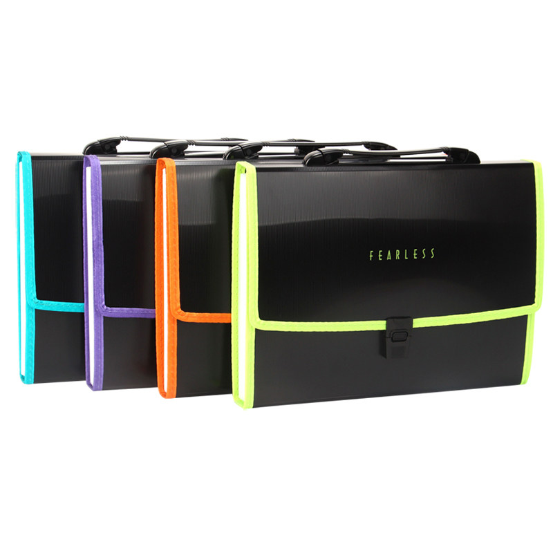 KANGBAI A4 오르간 가방 다층 폴더 학생 시험지 폴더 휴대용 파일 가방 정보 저장 사무실 무료 배송