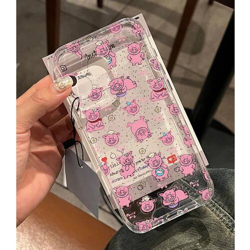 玛莎粉猪猪适用iphone16promax手机壳苹果15/14/13/12保护套xr华为nova8/p70/vivox100小米17荣耀oppo红米k60