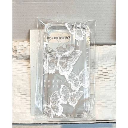 水墨蝴蝶适用苹果17/16pro手机壳超薄华为mate60软壳p50荣耀100红米note11/9女OPPOreno13小米14/vivos12/s15