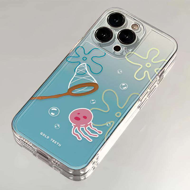 清新水母适用iphone15promax手机壳苹果13/14/1