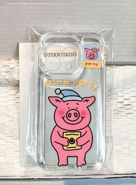 睡帽玛莎猪适用iphone16promax手机壳苹果15华为mate60小米14pro女P70超薄nova12红米K80荣耀100reno60/11/13