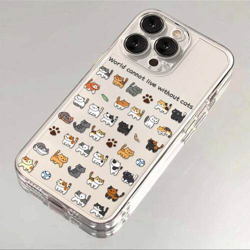 对对碰猫咪适用苹果17手机壳iPhone14/16/15promax新款11华为nova13荣耀80红米note10女opporeno7小米vivos12