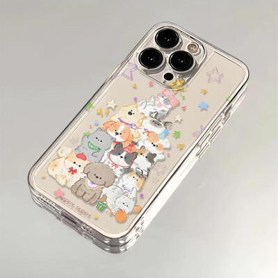 萌宠叠叠乐适用苹果17手机壳iPhone14/16/15promax新款11华为nova13荣耀90红米note10女opporeno7小米vivos12